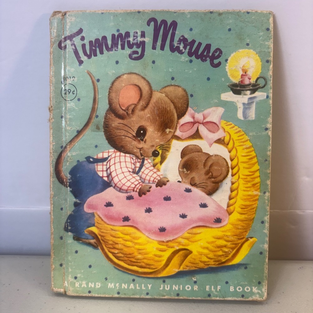 Vintage Timmy Mouse 1951 Rand McNally Junior Elf Book Miriam Clark Potter 8012